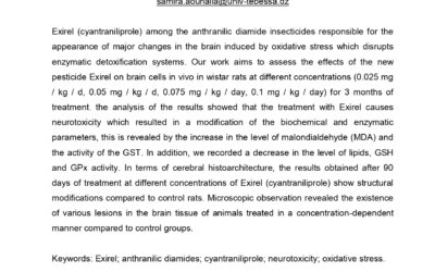 Post: 002 – Oxidative Stress and Mitochondrial Dysfunction in Anthranilic Diamide Pesticide-induced Neurotoxicity in Wistar Rats