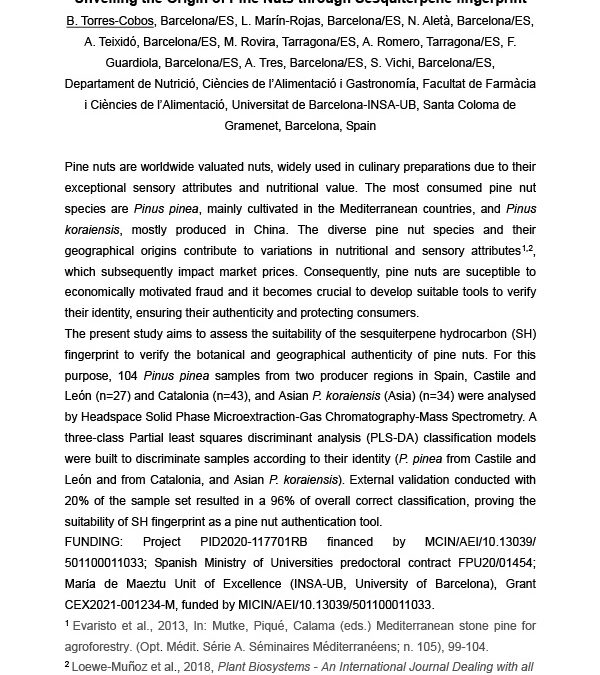 ANLI-009: Unveiling the Origin of Pine Nuts through Sesquiterpene fingerprint