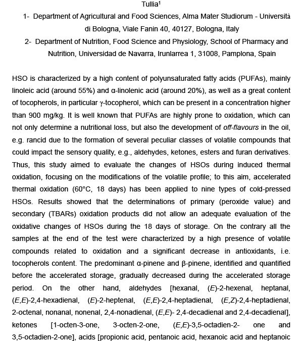 OILS-008: Evaluation of Hemp Seed Oils Stability under Accelerated Storage Test