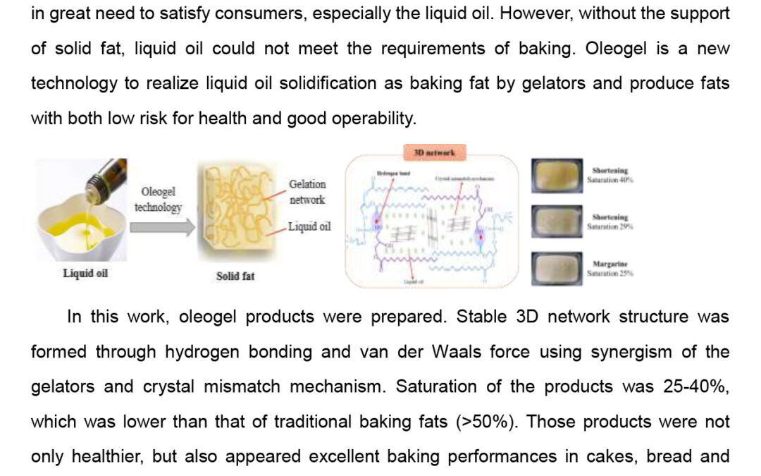 PHYS-010: Low Saturation Baking Fat-oleogel