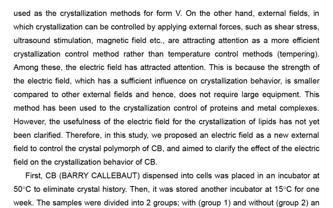 PHYS-011: Effect of Electric Field on CB Crystallization