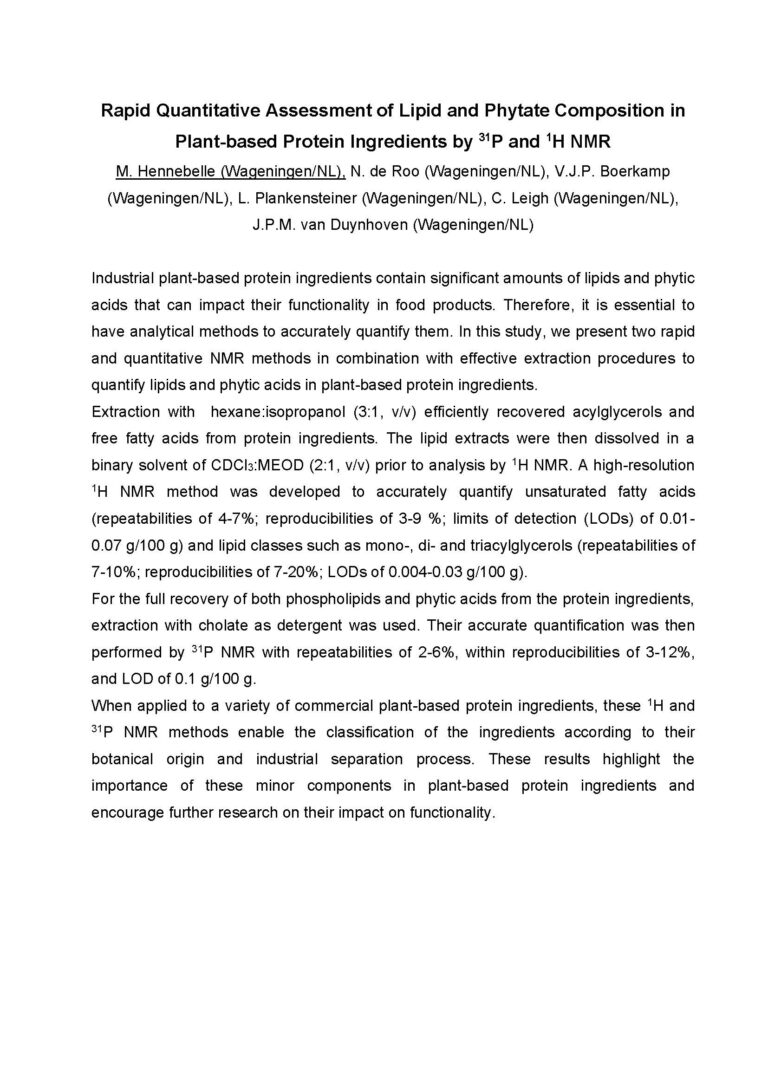 ANLI-005: Rapid Quantitative Assessment of Lipid and Phytate ...
