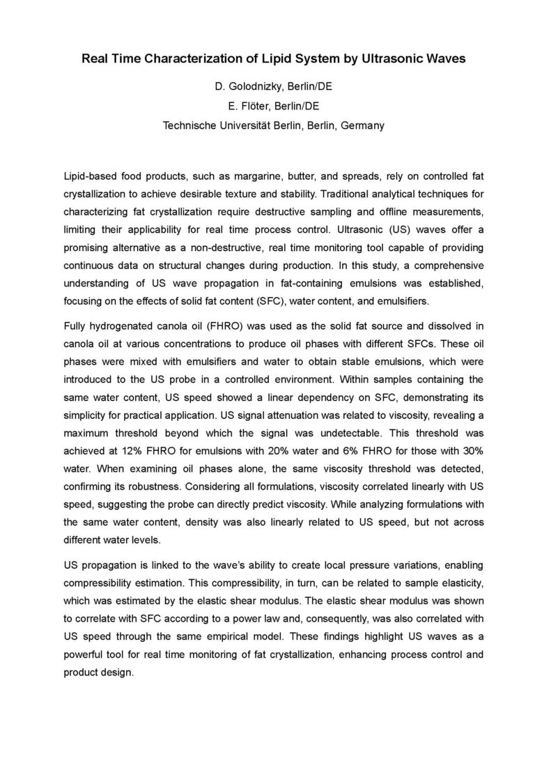 PHYS-005: Real Time Characterization of Lipid System by Ultrasonic ...