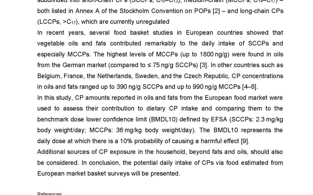 ANLI-011: Chlorinated paraffin levels in vegetable oils from the European market – An Overview