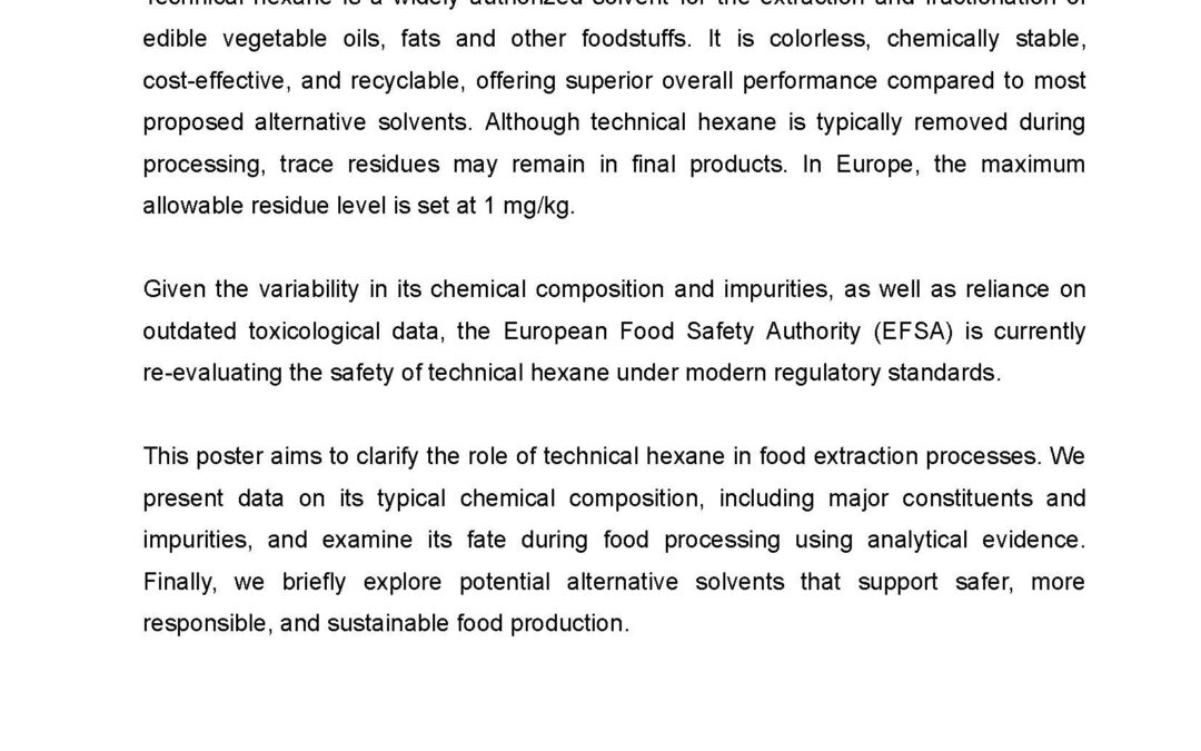 ANLI-015: Fate of Technical Hexane in the Extraction of Oils and Fats